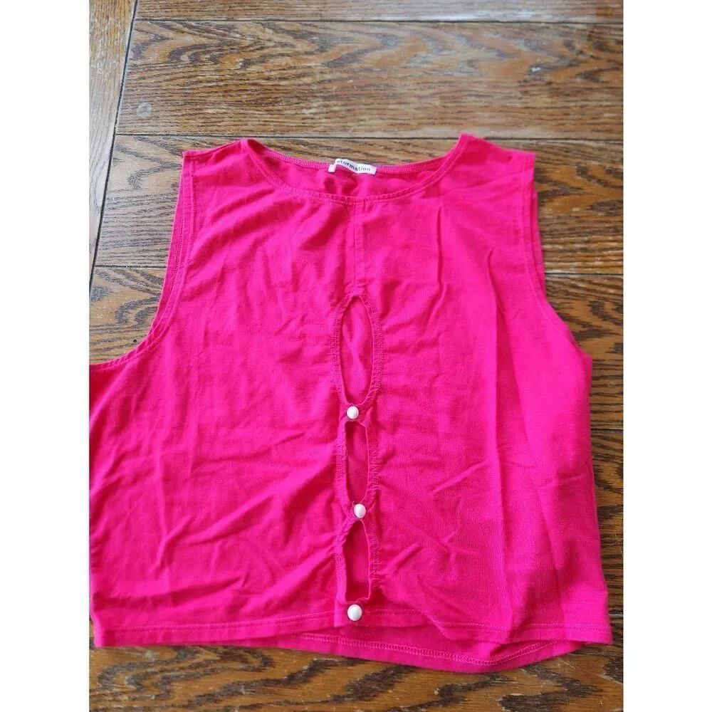 Reformation  fuschia pearl front tank sz XL